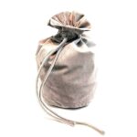 Grezns auduma maisiņš Ø14 cm x 21 cm, pelēks