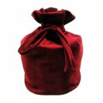 Grezns auduma maisiņš Ø14 cm x 21 cm, tumši sarkans