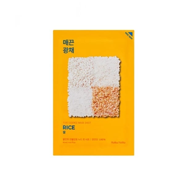 Skaistumkopšanas produkts: Auduma sejas maska ādas mitrināšanai un gaišināšanai Holika Holika Pure Essence Rice 23ml