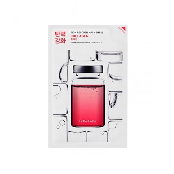 Kvalitatīva kosmētika: Auduma sejas maska ar hidrolizētu kolagēnu Holika Holika Skin Rescuer Collagen 20ml